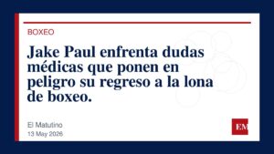 Imagen editorial de El Matutino para Jake Paul enfrenta dudas médicas que ponen en peligro su regreso a la lona de boxeo.