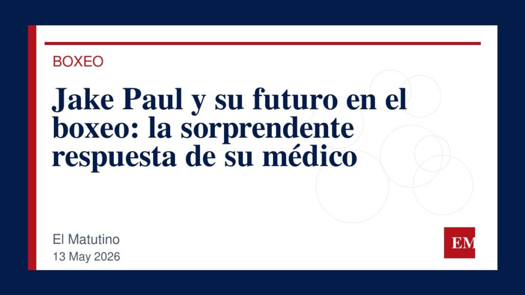 Imagen editorial de El Matutino para Jake Paul y su futuro en el boxeo: la sorprendente respuesta de su médico