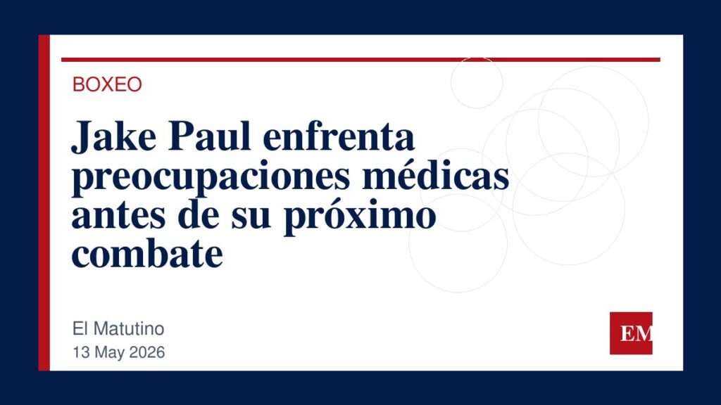Imagen editorial de El Matutino para Jake Paul enfrenta preocupaciones médicas antes de su próximo combate