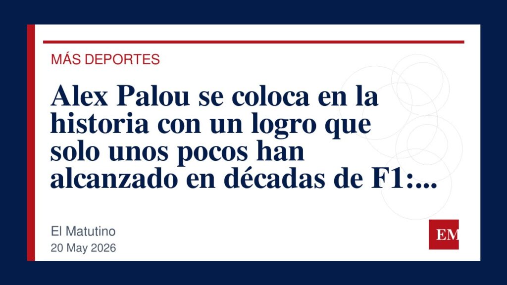 Imagen editorial de El Matutino para Alex Palou se coloca en la historia con un logro que solo unos pocos han alcanzado en décadas de F1: el sueño…