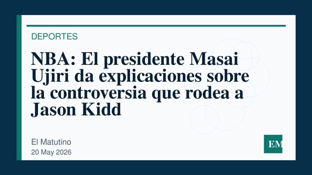 Imagen editorial de El Matutino para NBA: El presidente Masai Ujiri da explicaciones sobre la controversia que rodea a Jason Kidd