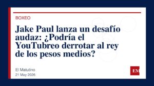Imagen editorial de El Matutino para Jake Paul lanza un desafío audaz: ¿Podría el YouTubreo derrotar al rey de los pesos medios?