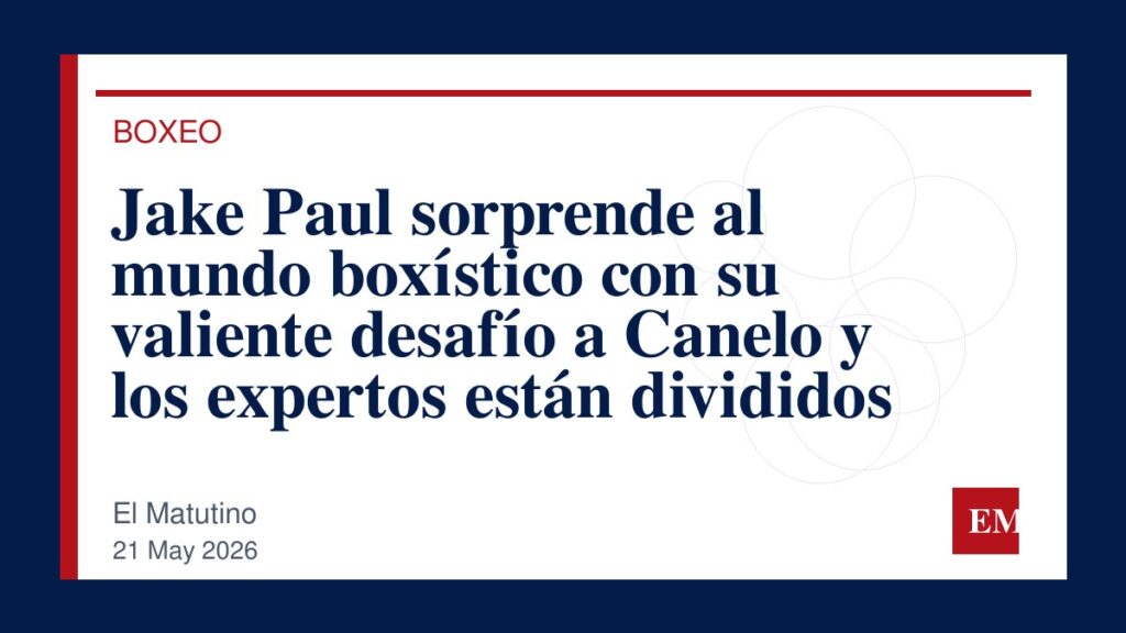 Imagen editorial de El Matutino para Jake Paul sorprende al mundo boxístico con su valiente desafío a Canelo y los expertos están divididos