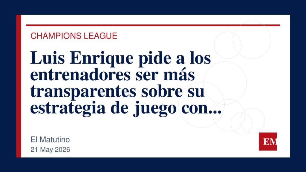 Imagen editorial de El Matutino para Luis Enrique pide a los entrenadores ser más transparentes sobre su estrategia de juego con Ousmane Dembélé.