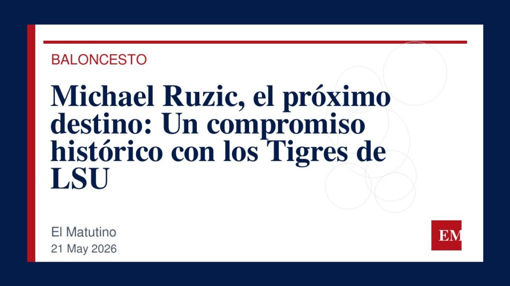 Imagen editorial de El Matutino para Michael Ruzic, el próximo destino: Un compromiso histórico con los Tigres de LSU