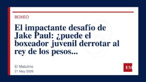 Imagen editorial de El Matutino para El impactante desafío de Jake Paul: ¿puede el boxeador juvenil derrotar al rey de los pesos mediopesados?