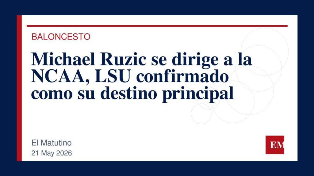 Imagen editorial de El Matutino para Michael Ruzic se dirige a la NCAA, LSU confirmado como su destino principal