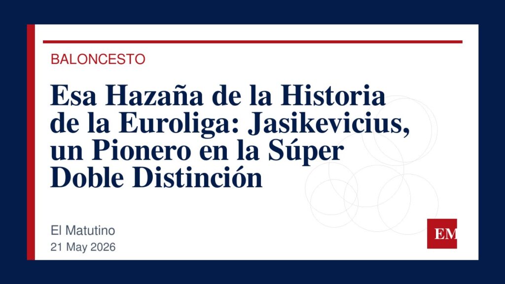 Imagen editorial de El Matutino para Esa Hazaña de la Historia de la Euroliga: Jasikevicius, un Pionero en la Súper Doble Distinción