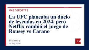 Imagen editorial de El Matutino para La UFC planeaba un duelo de leyendas en 2024, pero Netflix cambió el juego de Rousey vs Carano