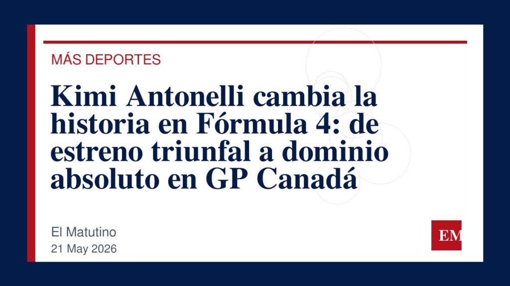 Imagen editorial de El Matutino para Kimi Antonelli cambia la historia en Fórmula 4: de estreno triunfal a dominio absoluto en GP Canadá