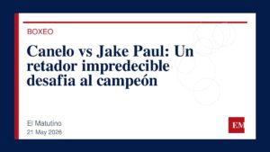 Imagen editorial de El Matutino para Canelo vs Jake Paul: Un retador impredecible desafia al campeón