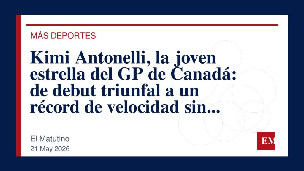 Imagen editorial de El Matutino para Kimi Antonelli, la joven estrella del GP de Canadá: de debut triunfal a un récord de velocidad sin precedentes