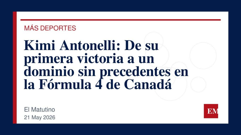 Imagen editorial de El Matutino para Kimi Antonelli: De su primera victoria a un dominio sin precedentes en la Fórmula 4 de Canadá