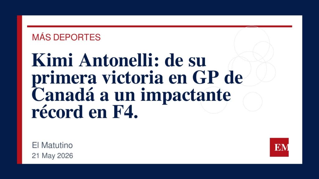 Imagen editorial de El Matutino para Kimi Antonelli: de su primera victoria en GP de Canadá a un impactante récord en F4.