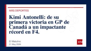 Imagen editorial de El Matutino para Kimi Antonelli: de su primera victoria en GP de Canadá a un impactante récord en F4.