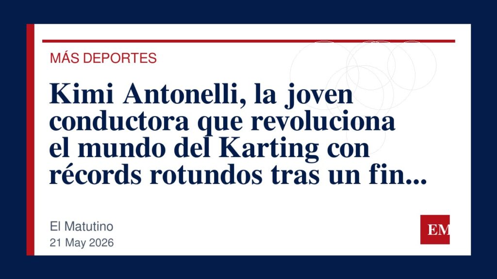 Imagen editorial de El Matutino para Kimi Antonelli, la joven conductora que revoluciona el mundo del Karting con récords rotundos tras un fin de…