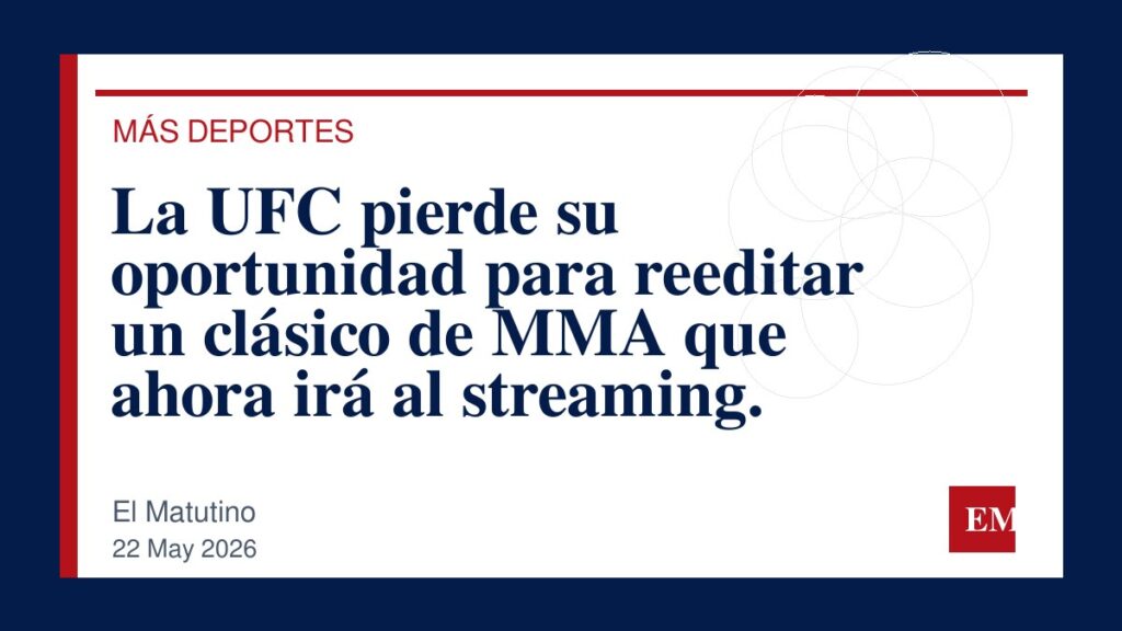 Imagen editorial de El Matutino para La UFC pierde su oportunidad para reeditar un clásico de MMA que ahora irá al streaming.