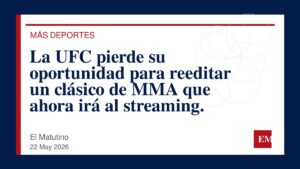 Imagen editorial de El Matutino para La UFC pierde su oportunidad para reeditar un clásico de MMA que ahora irá al streaming.