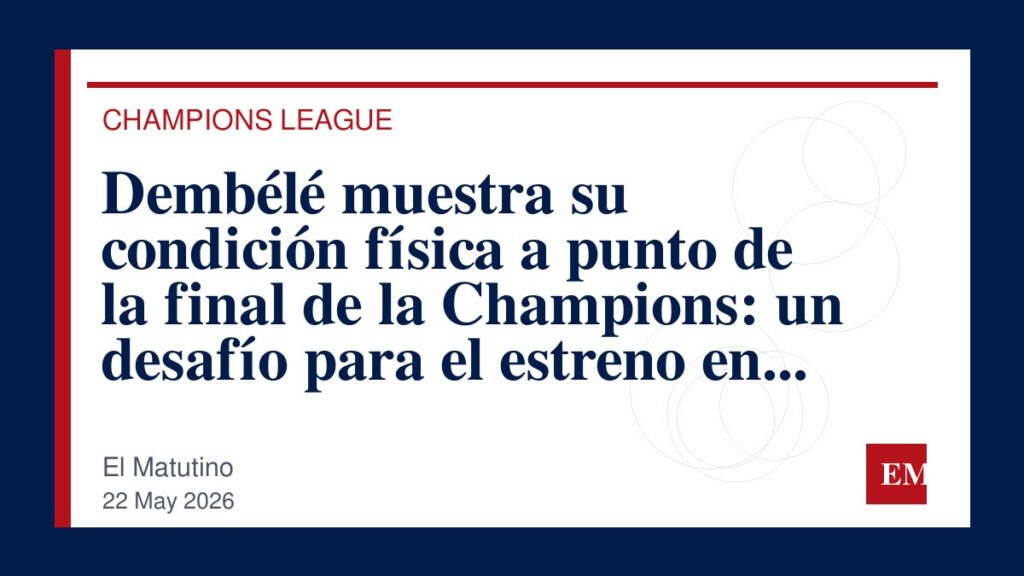 Imagen editorial de El Matutino para Dembélé muestra su condición física a punto de la final de la Champions: un desafío para el estreno en la…