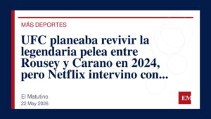 Imagen editorial de El Matutino para UFC planeaba revivir la legendaria pelea entre Rousey y Carano en 2024, pero Netflix intervino con su…