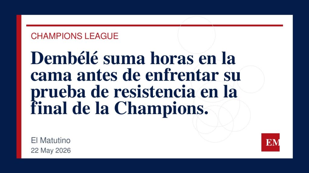Imagen editorial de El Matutino para Dembélé suma horas en la cama antes de enfrentar su prueba de resistencia en la final de la Champions.