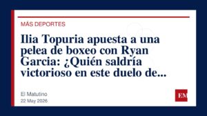 Imagen editorial de El Matutino para Ilia Topuria apuesta a una pelea de boxeo con Ryan Garcia: ¿Quién saldría victorioso en este duelo de pesos…