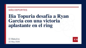 Imagen editorial de El Matutino para Ilia Topuria desafía a Ryan Garcia con una victoria aplastante en el ring