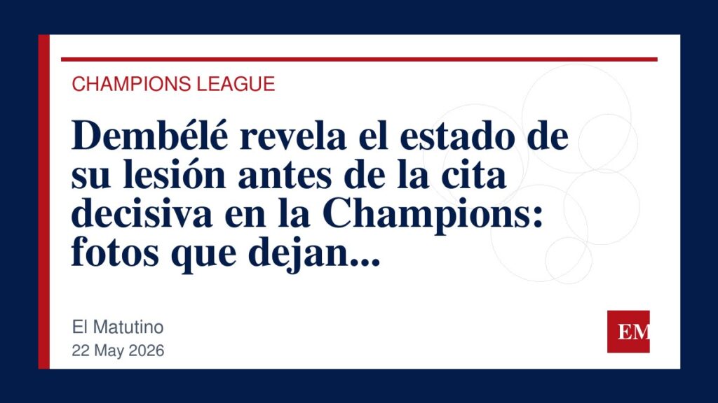 Imagen editorial de El Matutino para Dembélé revela el estado de su lesión antes de la cita decisiva en la Champions: fotos que dejan preocupados…