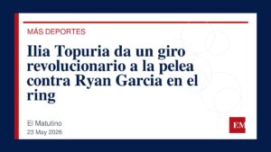 Imagen editorial de El Matutino para Ilia Topuria da un giro revolucionario a la pelea contra Ryan Garcia en el ring