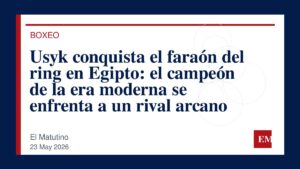 Imagen editorial de El Matutino para Usyk conquista el faraón del ring en Egipto: el campeón de la era moderna se enfrenta a un rival arcano