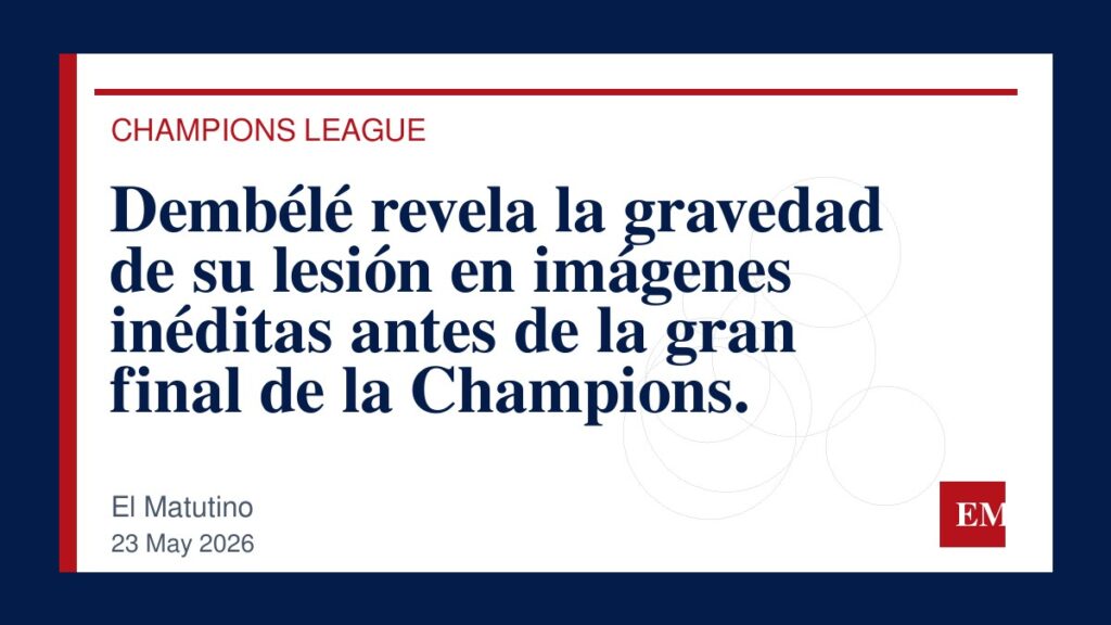 Imagen editorial de El Matutino para Dembélé revela la gravedad de su lesión en imágenes inéditas antes de la gran final de la Champions.