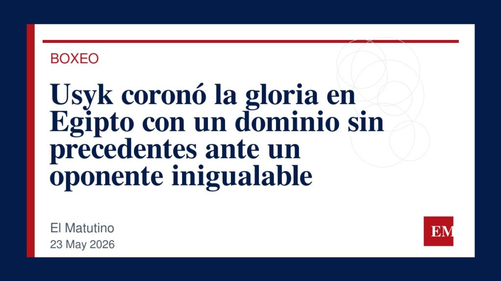 Imagen editorial de El Matutino para Usyk coronó la gloria en Egipto con un dominio sin precedentes ante un oponente inigualable