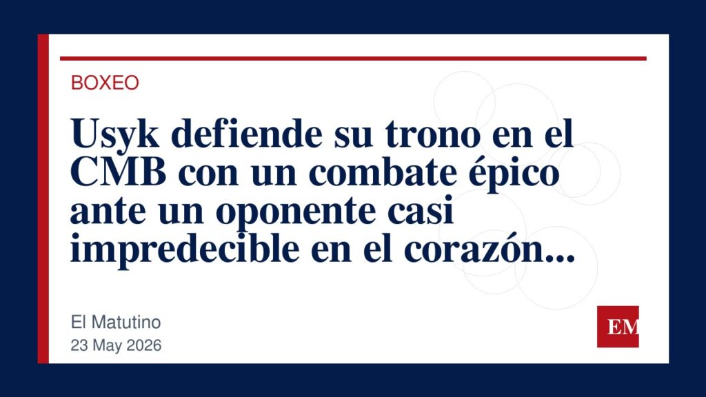 Imagen editorial de El Matutino para Usyk defiende su trono en el CMB con un combate épico ante un oponente casi impredecible en el corazón de…