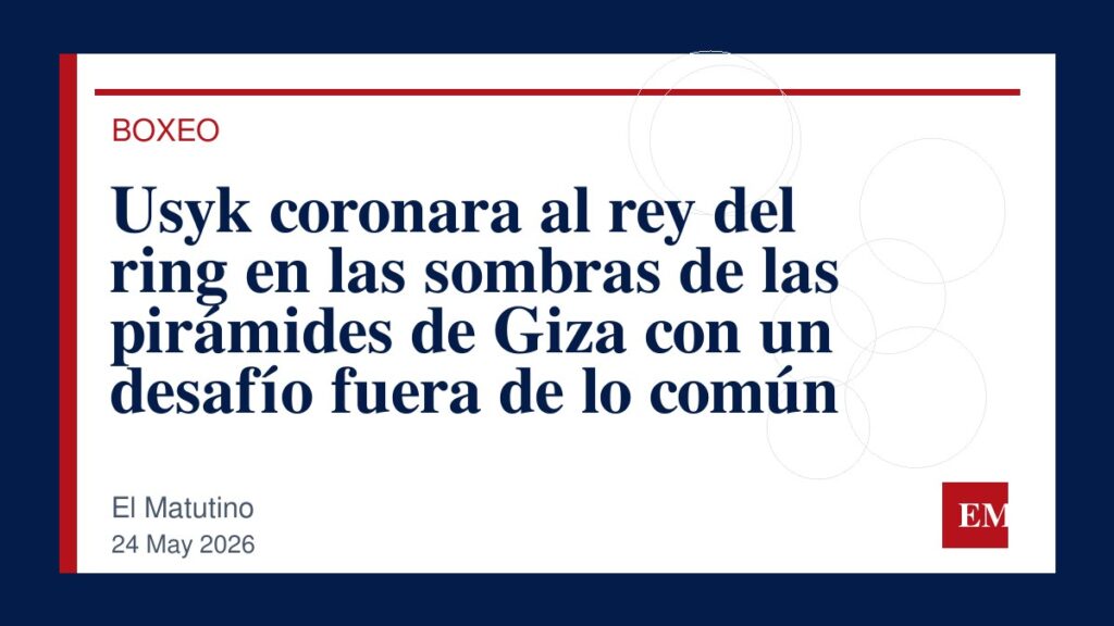 Imagen editorial de El Matutino para Usyk coronara al rey del ring en las sombras de las pirámides de Giza con un desafío fuera de lo común