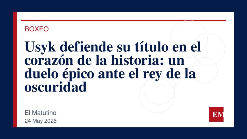 Imagen editorial de El Matutino para Usyk defiende su título en el corazón de la historia: un duelo épico ante el rey de la oscuridad