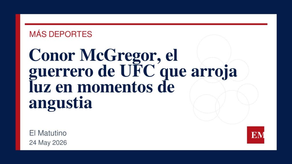 Imagen editorial de El Matutino para Conor McGregor, el guerrero de UFC que arroja luz en momentos de angustia