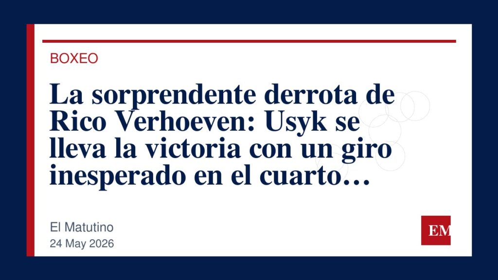 Imagen editorial de El Matutino para La sorprendente derrota de Rico Verhoeven: Usyk se lleva la victoria con un giro inesperado en el cuarto…