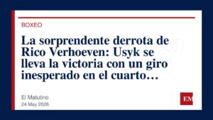 Imagen editorial de El Matutino para La sorprendente derrota de Rico Verhoeven: Usyk se lleva la victoria con un giro inesperado en el cuarto…