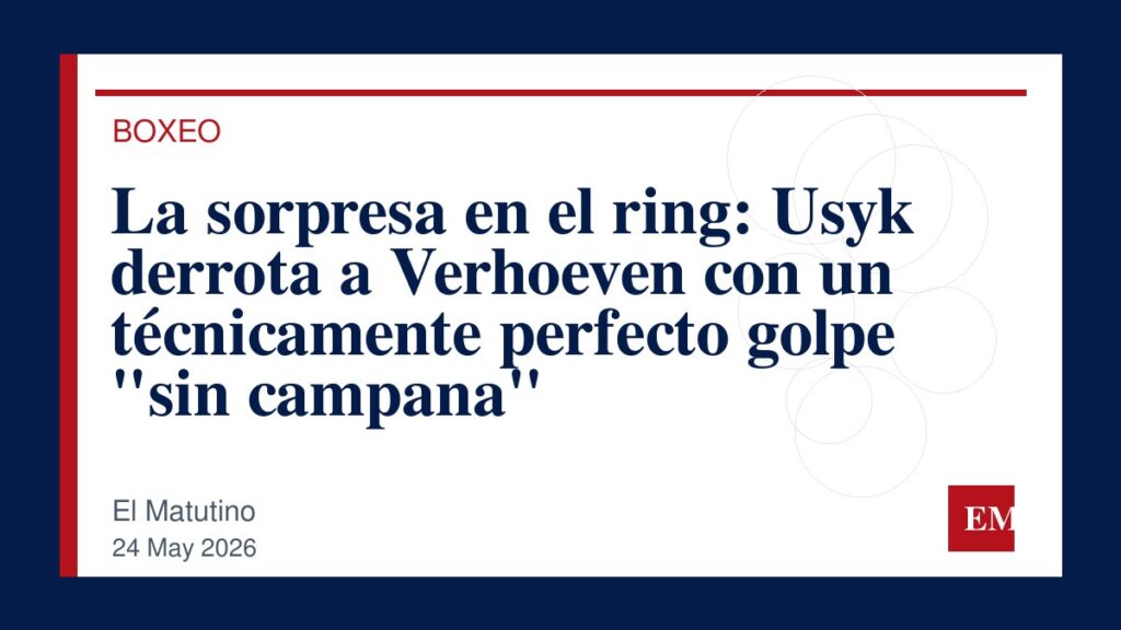 Imagen editorial de El Matutino para La sorpresa en el ring: Usyk derrota a Verhoeven con un técnicamente perfecto golpe “sin campana”