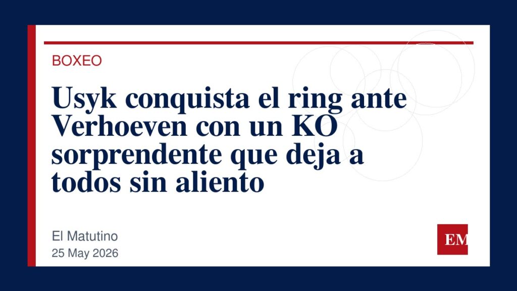 Imagen editorial de El Matutino para Usyk conquista el ring ante Verhoeven con un KO sorprendente que deja a todos sin aliento