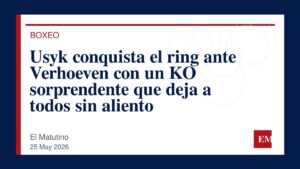Imagen editorial de El Matutino para Usyk conquista el ring ante Verhoeven con un KO sorprendente que deja a todos sin aliento