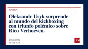 Imagen editorial de El Matutino para Oleksandr Usyk sorprende al mundo del kickboxing con triunfo polémico sobre Rico Verhoeven.