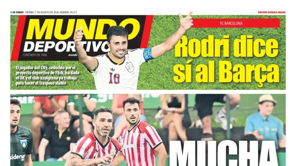 La portada de hoy en la edición Bizkaia-Araba de Mundo Deportivo: claves y titulares destacados