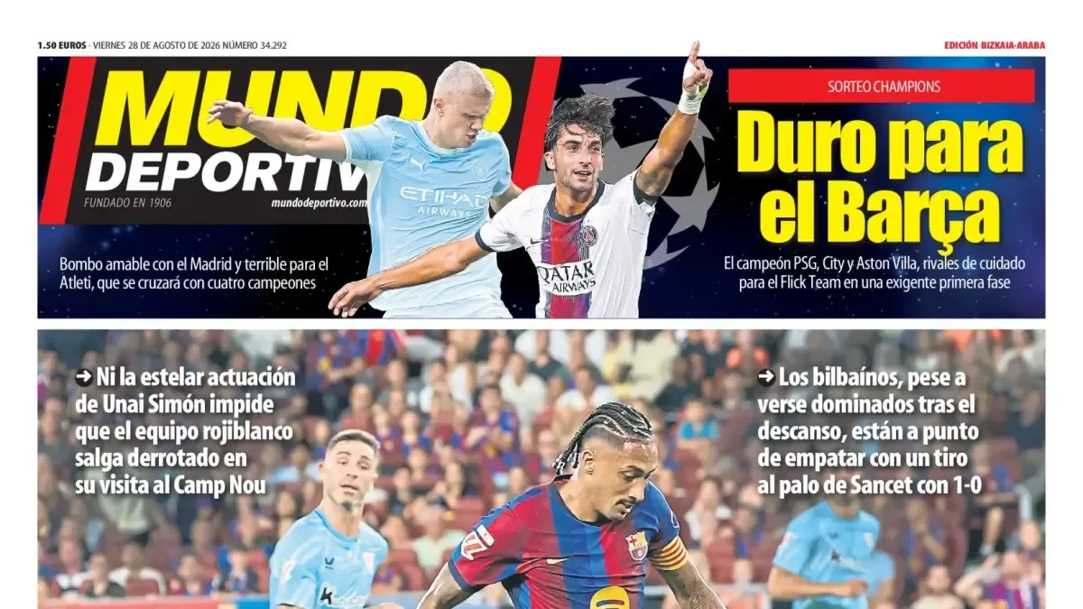 La portada vizcaína de Mundo Deportivo que nadie debe perderse hoy