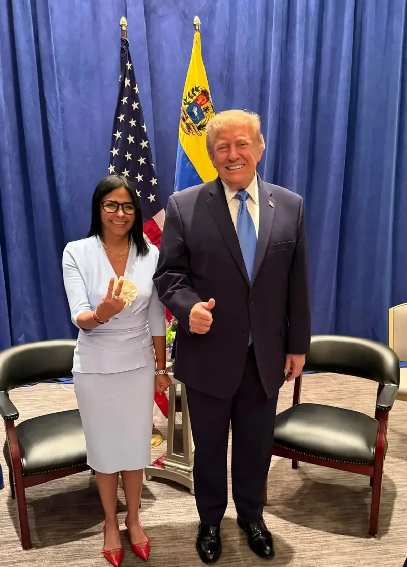 Trump y Delcy Rodríguez se reúnen en Nueva York a 15 km de la cárcel de Maduro: claves de un encuentro que…