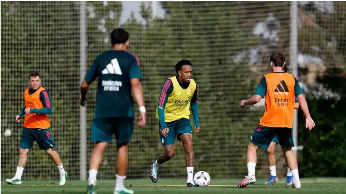 Militao reaparece en los entrenamientos del Real Madrid y acelera su regreso