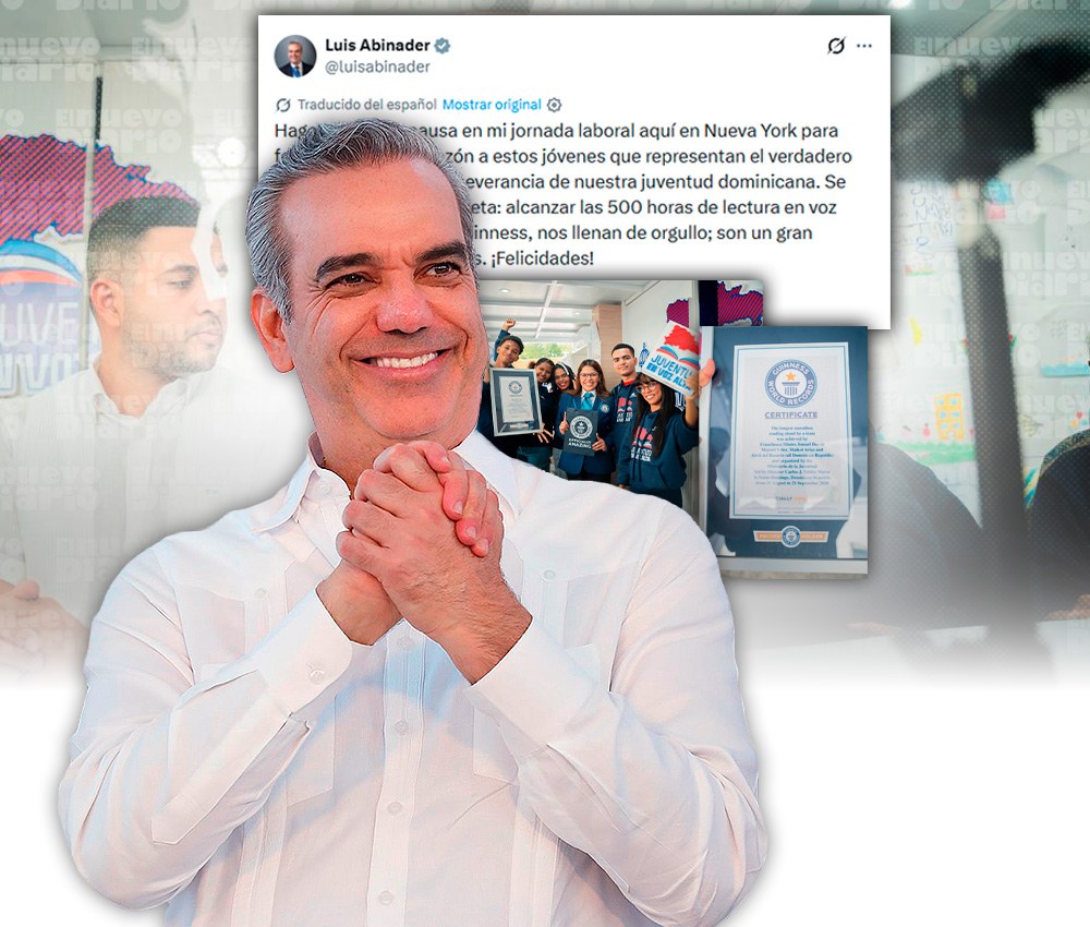 Abinader exalta a los jóvenes que devolvieron a RD el récord Guinness de lectura en voz alta