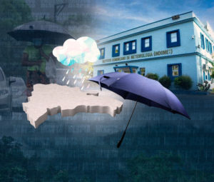 Indomet pronostica lluvias y tormentas eléctricas en varias provincias por onda tropical y vaguada