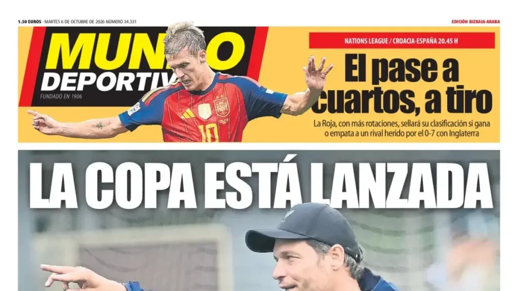 Portada de hoy de la Edición Bizkaia-Araba de Mundo Deportivo