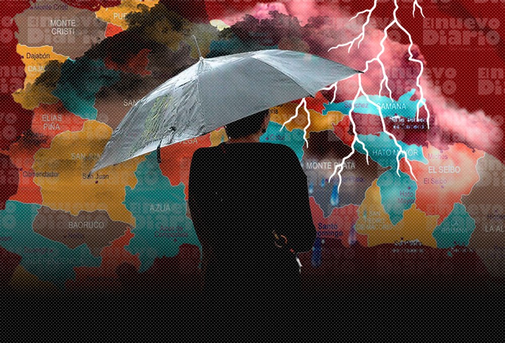 Onda tropical desata lluvias intensas y tronadas sobre República Dominicana